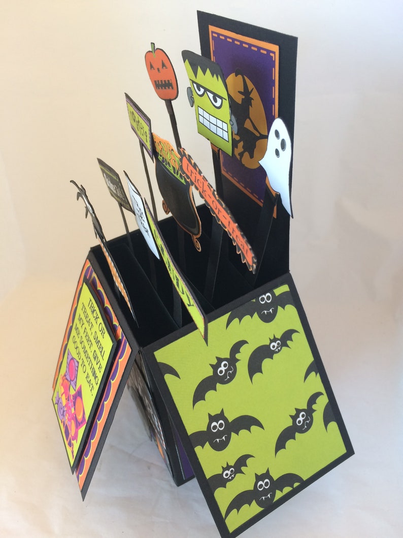 Halloween Pop Up Box Card Open If You Dare | Etsy
