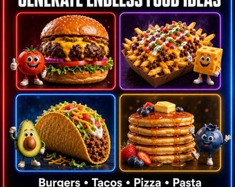 AI Food Animation Generator, Viral Food Video Master Prompt (Digital Download)