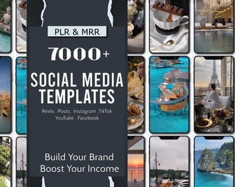LUXURY Instagram Reels & Videos 7000+ Faceless Social media luxury life Viral Reels for Content Creation Digital Marketing Templates PLR MRR