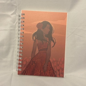 Quaderno a spirale con illustrazione del tramonto, 5,5x4 pollici