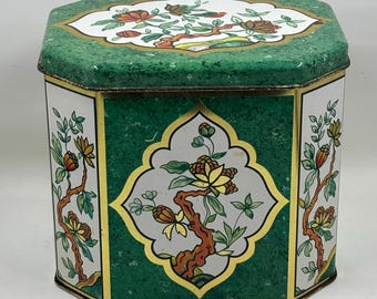 Lata de té antigua de Inglaterra