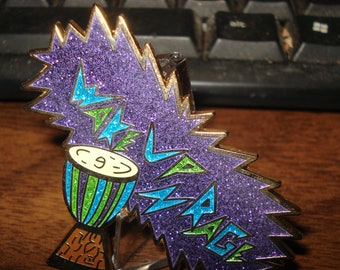 Wake Up Rage Pin only 100 make enameled -Rare Pin - This is before the Evevrything UFO was born.. a must have