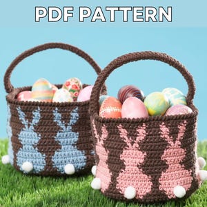 Bunny Korb Leckereien Häkelanleitungen Bündel | Eier Häschen Muster, Eier Korb Muster, Oster Tag Häkelanleitung, Amigurumi Häkelanleitungen