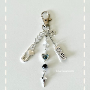 Y2K Keychain | Aesthetic Keychain | Chain Aesthetic | Bag Charm | Beaded Keychain | Gift Idea | Cute Keychain | Phone Charm | Handmade