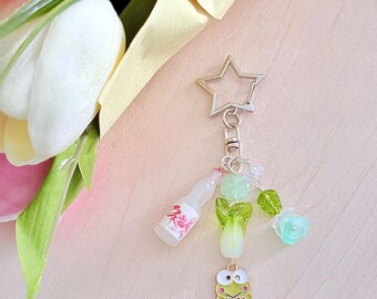 Kawaii Sanrio Keychain | Keroppi Keychain | Cute Keychain | Frog Keychain | Handmade | Charm for Purse/Bag | Gift for Sanrio Lovers
