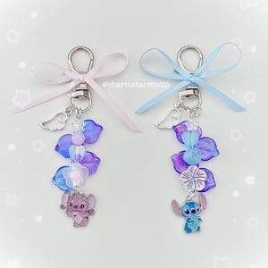 Lilo & Stitch Inspired Keychains | Cute Bag Charms | Purse Charm | Stitch Beaded Keychain   | Disney Keychain | Stitch Gift | Gift Ideas