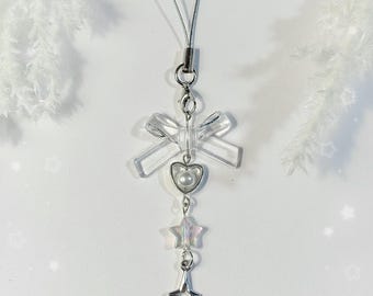 Silver Y2K Phone Charm | Cute Phone Charm | Phone Strap | Phone Accessory | Bag Charm | Handmade