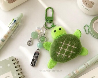 Green Turtle Keychain | Plush Keychain | Kawaii Keychain | Juminocore | Gift