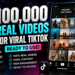 ¡Más de 100.000 vídeos virales reales de TikTok listos para usar!