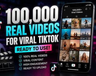 100,000+ Real Viral TikTok Videos – Ready to Use!