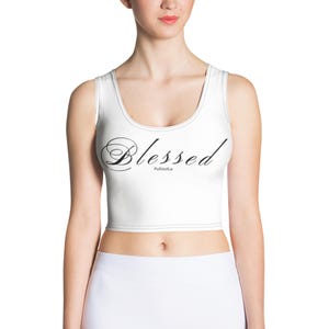 Blessed レディース クロップトップ - マッチングセット - レディースファッション - レディースヨガセット - アスレチックウェア - Y2K - ストリートウェア