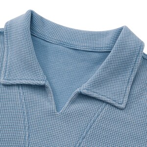 Unisex Waffle Boxy Polo Shirt image 19