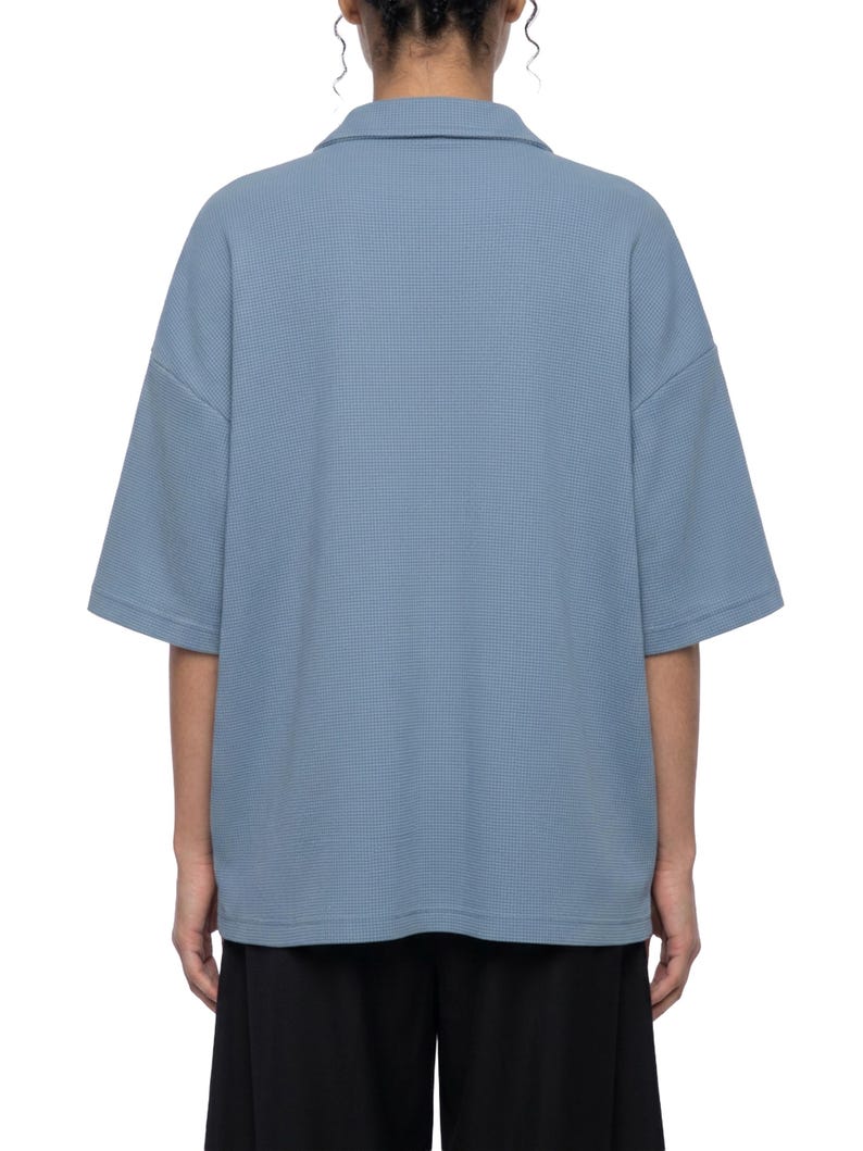 Unisex Waffle Boxy Polo Shirt image 16