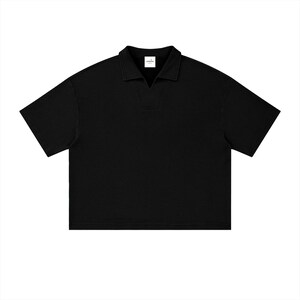 Unisex Waffle Boxy Polo Shirt image 3