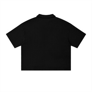 Unisex Waffle Boxy Polo Shirt image 4
