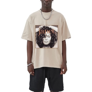 Camiseta extragrande de Janet Jackson con lavado ácido - Retro - Y2K - Vintage - Elegante - Holgada - Unisex - Ropa para hombre - Ropa para mujer