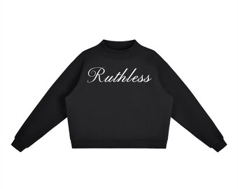 Meedogenloos fleece damessweatshirt met ronde hals en ronde hals