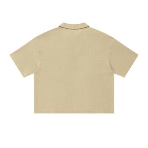 Unisex Waffle Boxy Polo Shirt image 6