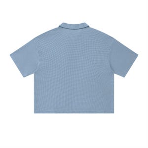 Unisex Waffle Boxy Polo Shirt image 2