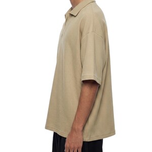 Unisex Waffle Boxy Polo Shirt image 13