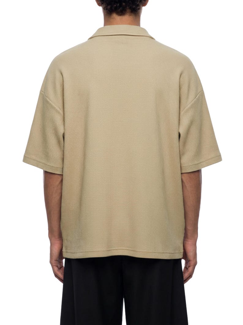 Unisex Waffle Boxy Polo Shirt image 11