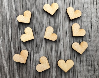 Wood Heart Studs Earrings - Unfinished Blanks