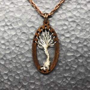 Wood Frames for Wire Tree of Life Pendants Laser Cut Round Reverse Teardrop Oval Diamond Square Rectangle image 4