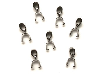 10 PC Stainless Steel Ice Pick Pinch Bails with Loops