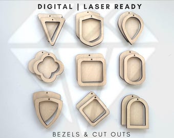 27 PC Geometric Pendant Frames SVG Bundle: Arch, Oval, Shield, Clover, Triangle, Diamond, Rounded Square, Reverse Teardrop