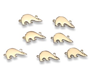 Polar Bear Enamel Silver Plated Charm Connectors