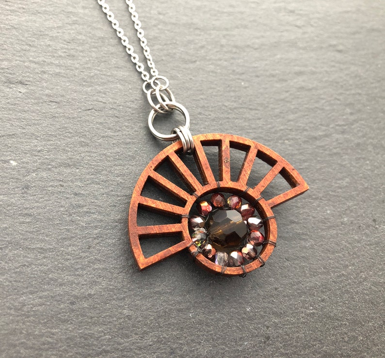 Pendants or Statement Earrings Large Wood Fan with Tribal Style Unfinished Blanks Half Wheel Frames