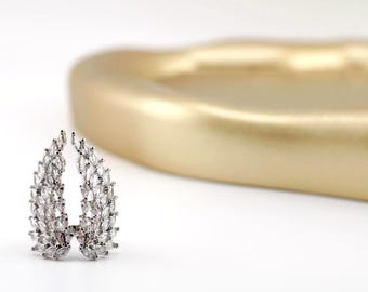 Anel de prata esterlina com asas de anjo para mulheres