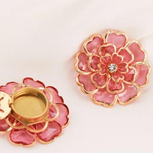 Crystal Floral Button Covers, Chic Shirt Cuff Accents image 13