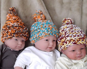 Team Colors Baby Top Knot Hat: Sports Fan Newborn Gift
