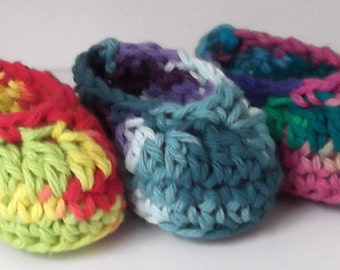 TIE DYE Baby Slippers~~Baby Boy or Girl~~BOHO Fashion~~4 Color Choices~~2 Sizes~~Newborn~~ 3 Month~~Drawstrings~~All Cotton