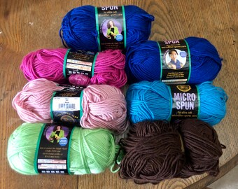 Assortment of MICRO-SPUN Yarns ~ Open Skeins & Un Opened Skeins ~    Ultra Soft  ~ Each Sold Separately - 3 Skeins Left