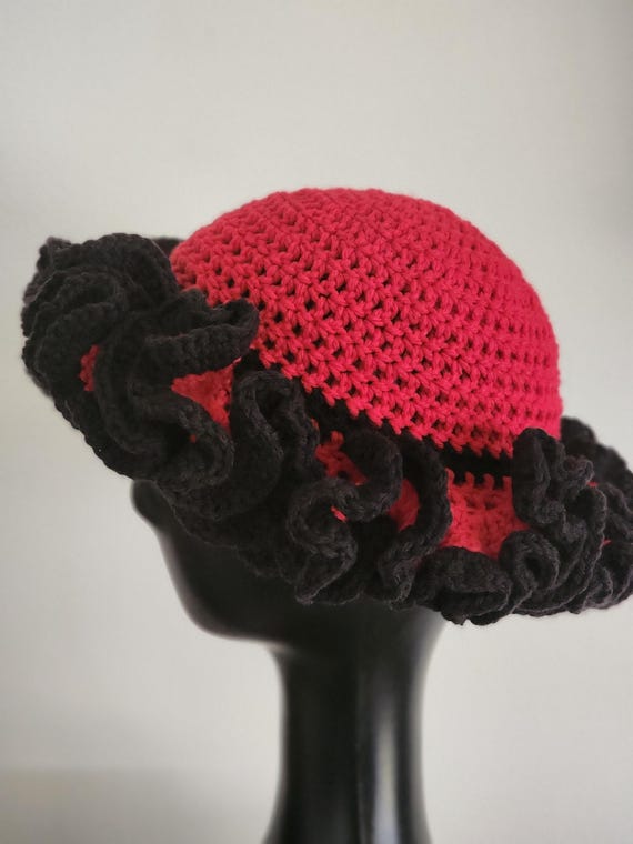 Two Colors Ruffle Hat - Etsy display picture 1
