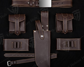 Death Watch Mandalorian Ledergürtel, Holster & Beutel Set - Cosplay Kostüme