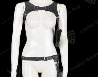 Resident Evil 4 Ada Wong Cosplay Costume Harness with Holsters Leather Harness Wear