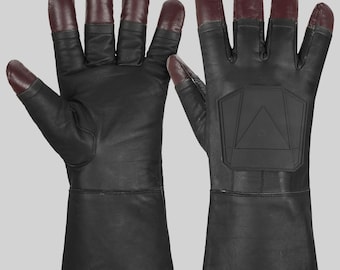 Mandalorian Leather Armor Gloves | Star Wars Cosplay Gauntlets