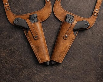 Funda de cuero de vaca Jyn Erso A-180 estilo "Y" para pierna, inspirada en Rogue One, sin funda Blaster