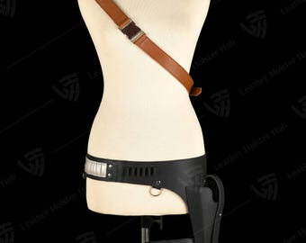 Funda de cuero para cinturón de Bo Katan inspirada en Star Wars: disfraz de superviviente Jedi