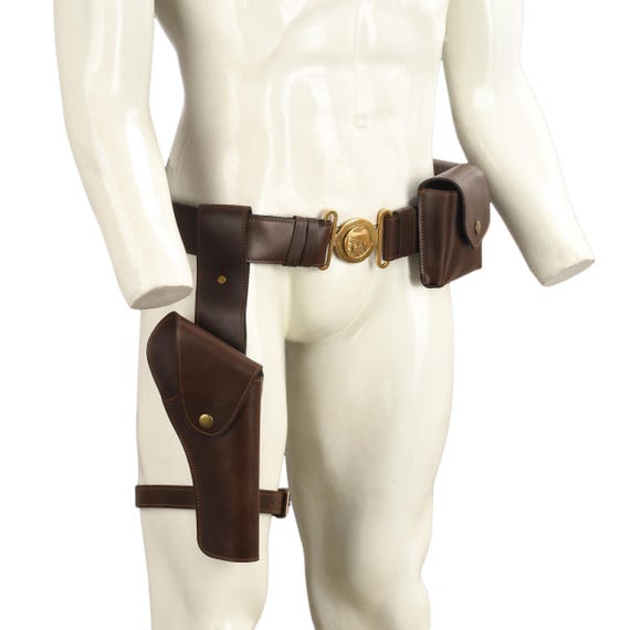 Spider-‑man Noir Leather Utility Belt – 3 Pouches & Holster  display picture 3