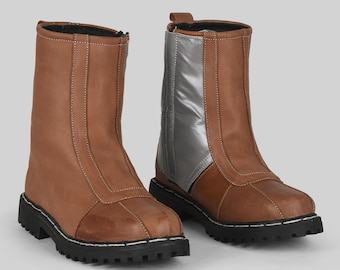 Echtleder Mandalorian Boots | Din Djarin Cosplay Schuhe Leder Cosplay Schuhe