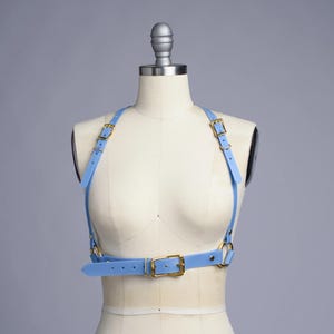Women Leather Harness Belt Shoulder harness and belt, Chest harness belt, Leather belt harness, Breast harness, Dress belts for women