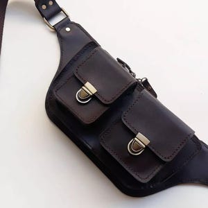 Sac poitrine en cuir véritable sac bandoulière de voyage homme sac bandoulière en cuir sac bandoulière femme sac de voyage noir cadeau pour lui