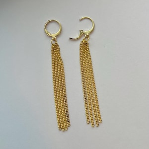 Gold tassel earrings