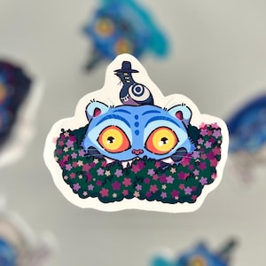 Derpy and Sussie flower bush sticker | KDH | Kpop demon hunter | waterproof | glossy vinyl | cute tiger| kawaii