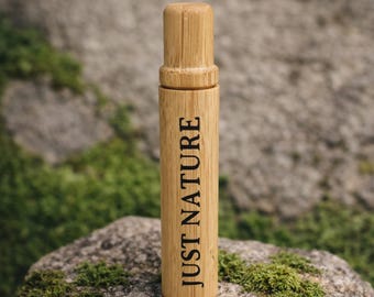 Cepillo de dientes de viaje de bambú 2 en 1 con estuche / Cuidado bucal ecológico / Sin plástico