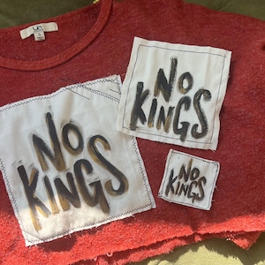 No Kings - Sew-on Patch - LARGE